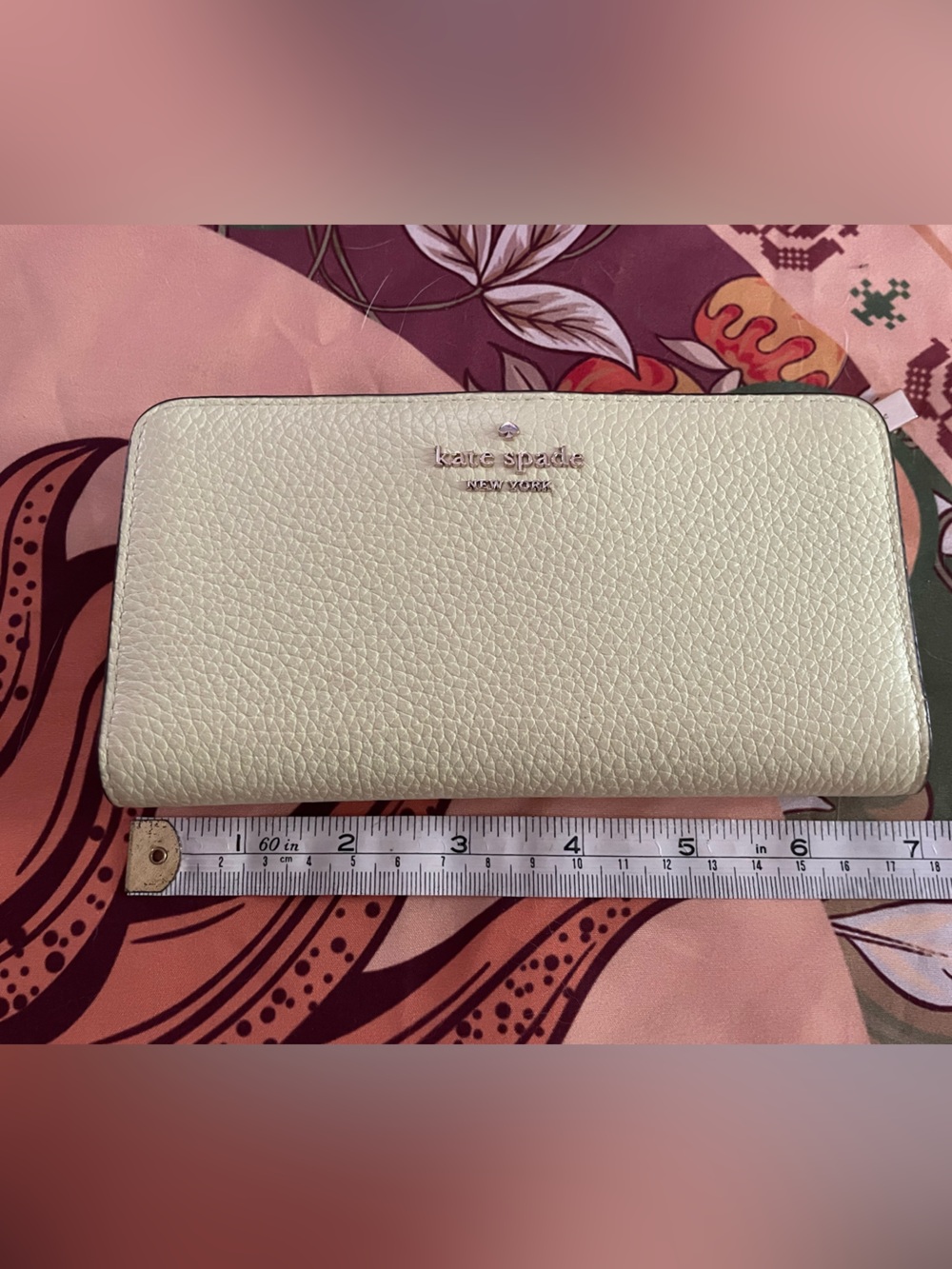 Kate Spade Leila Continental Wallet Limelight Pebbled Leather